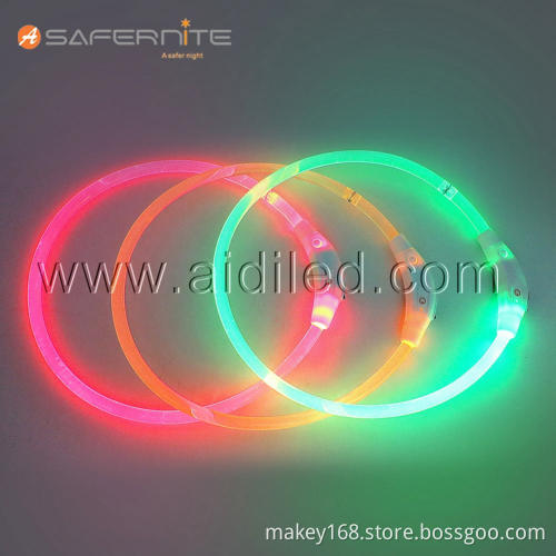 Light-Weight Tpu Led Light Up Tube Dog Collar